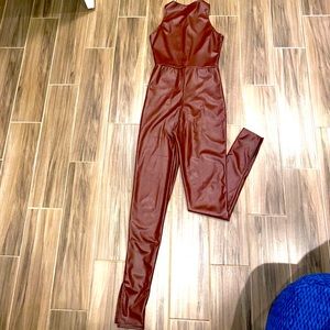 Sexy One Piece CatSuit w/ Split Hem